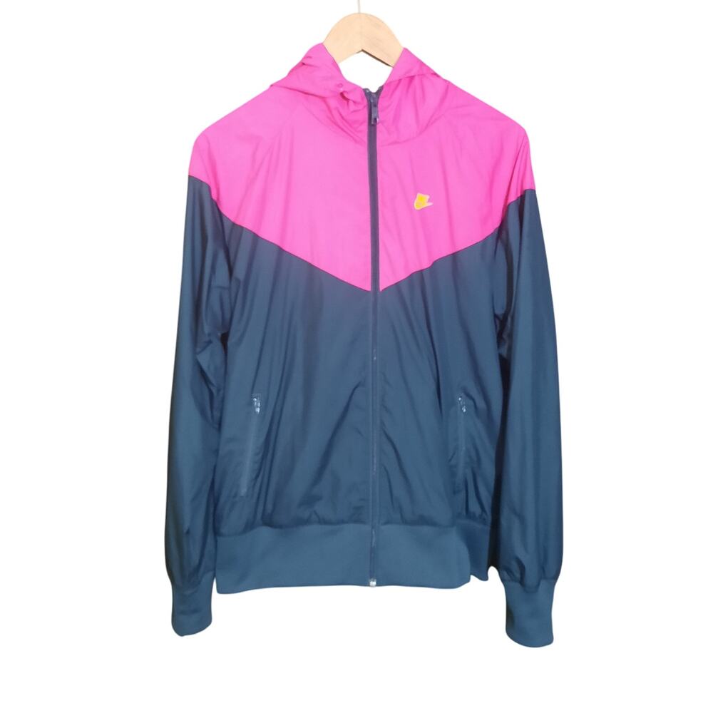 Nike Pink and Navy Windbreaker Jacket